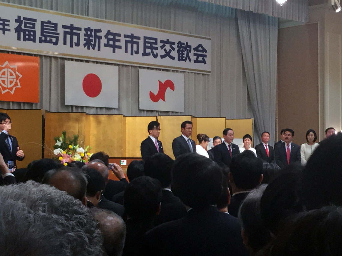 福島市行事にゲストとして登壇した大野豊氏(元広島)